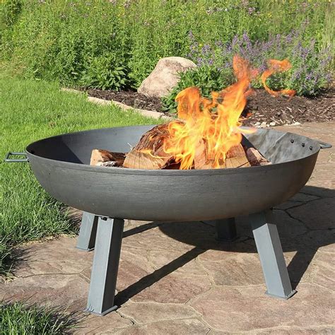 fmxymc fire pit outdoor wood burning oversize fire bowl extra deep large round