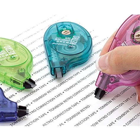 68723 Mono Retro Correction Tape Assorted Colors 10 Pack Colorful