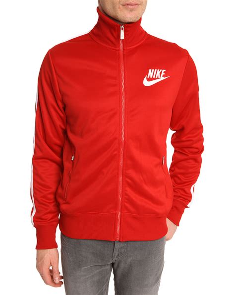 Nike Retro Red Nylon Jacket In Red For Men Lyst