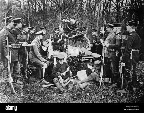 Wwi Christmas C1915 Ngerman Soldiers Celebrating Christmas During