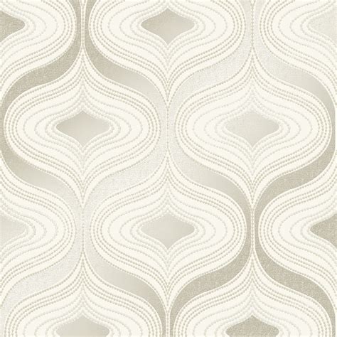 Alicia Geometric Wave Wallpaper Neutral Wallpaper From I