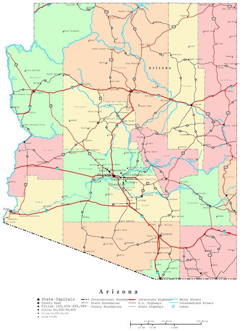 Arizona Map With Cities