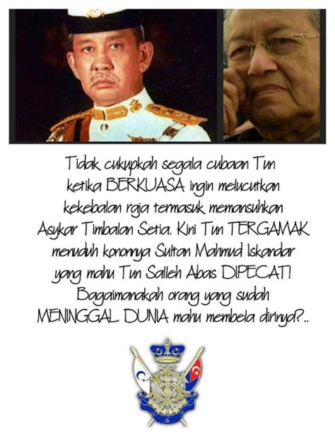 The sultan of johor is a hereditary seat and the sovereign ruler of the malaysian state of johor. Kutukan Dewata: Adik Sultan Johor Kritik Tun Mahathir!!!