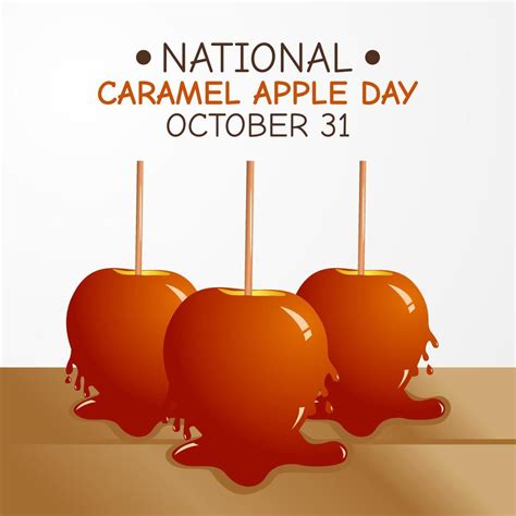National Caramel Apple Day Vector Illustration 5481763 Vector Art At