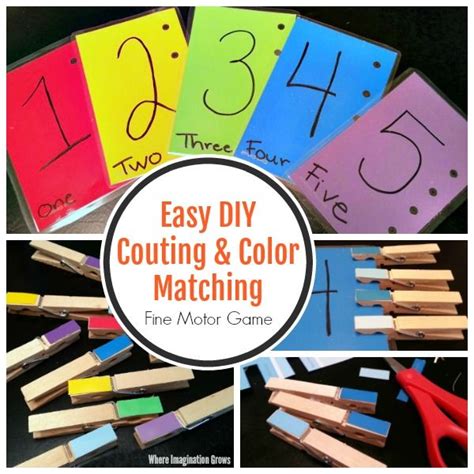 Clothespin Counting And Color Matching Activity For Toddlers Color