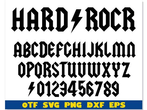 Hard Rock Font Ttf Hard Rock Font Svg Rock Font Png Rock Etsy Canada