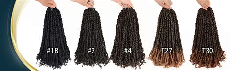 Amazon Com Flotig Inch Packs Passion Twist Hair Ombre Brown Pre Looped Passion Twists