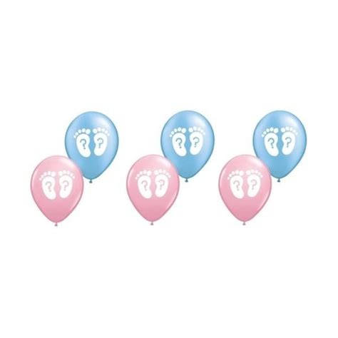 Gender Reveal Party Baby Shower He She Boy Girl Footprint 6 11 Latex