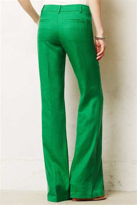 Brighton Linen Wide Legs Green Linen Pants Style Fashion
