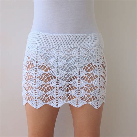 Crochet Pattern Woman Lace Skirt Women Beach Cover Up Boho Etsy