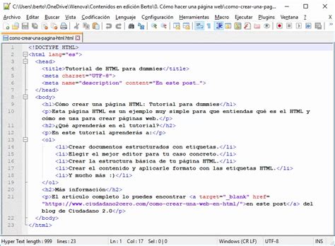 C Mo Crear Una P Gina Web En Html Tutorial Paso A Paso Desde Cero