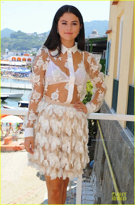 Selena Gomez Flaunts White Bra In Sheer Ensemble At Ischia Global Film