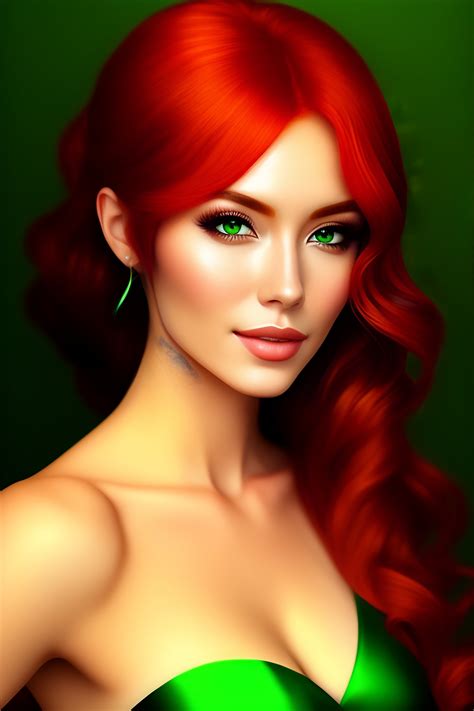 Lexica Anime Style Image Of Beautiful Woman With Red Hair And Green Eyes