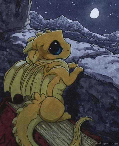 Moonlight By Mistiquestudio On Deviantart Cute Dragon Drawing Dragon
