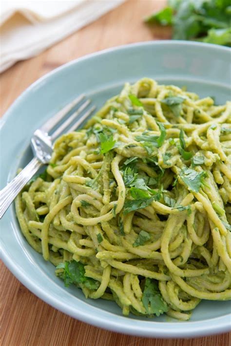 Green Spaghetti With Creamy Poblano Sauce Fifteen Spatulas