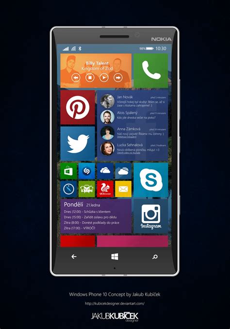 Windows Phone 10 Ui Concept By Kubicekdesigner On Deviantart