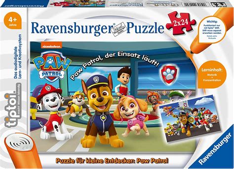 Ravensburger Tiptoi Spiel 00069 Puzzle Für Kleine Entdecker Paw Patrol