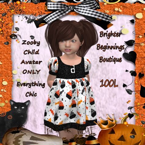 Second Life Marketplace Bbb Halloweeny 5b Mesh Dress Zooby Child
