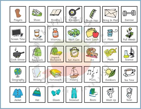 Daily Responsibilities Chore Chart Icons Expansion Pack Etsy