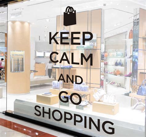 Keep Calm And Go Shopping Sticker Tenstickers