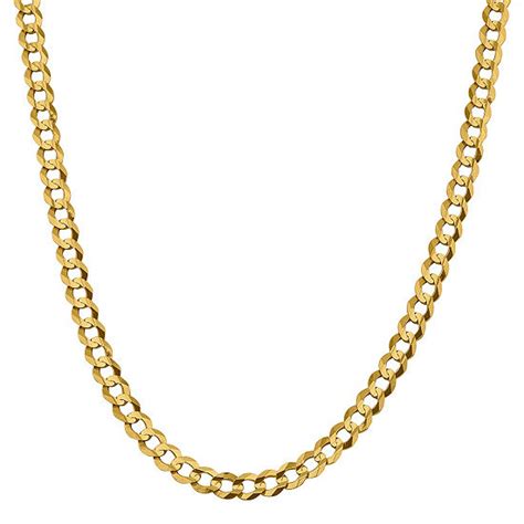 14k Gold 18 Inch Solid Curb Chain Necklace Jcpenney