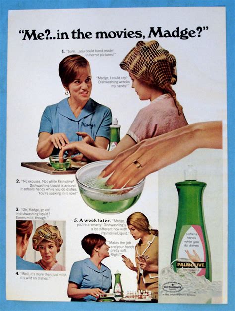 Vintage Ad 1969 Palmolive Dishwashing Liquid With Madge
