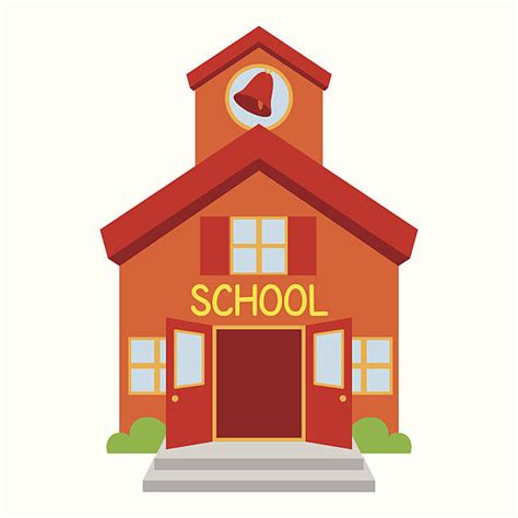 Royalty Free Elementary School Building Clip Art Vector Images