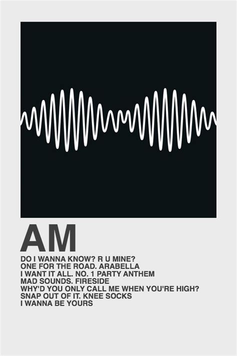 Am Poster Arctic Monkeys Album Cover Music Poster Ideas Minimalist