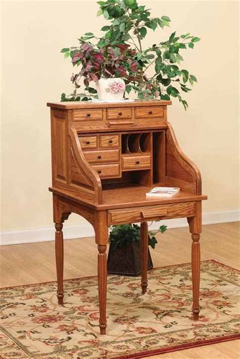 Amish Secretary Roll Top Desk