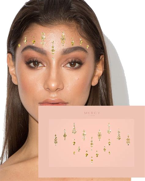 Buy Priyanka Gold Bindis Mercy London Crystal Indian Bindi Face Jewels