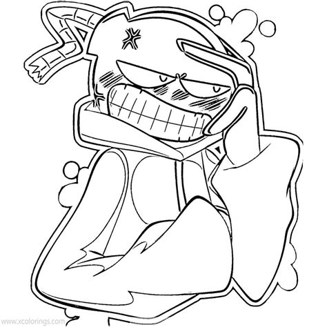 Whitty Fnf Coloring Pages