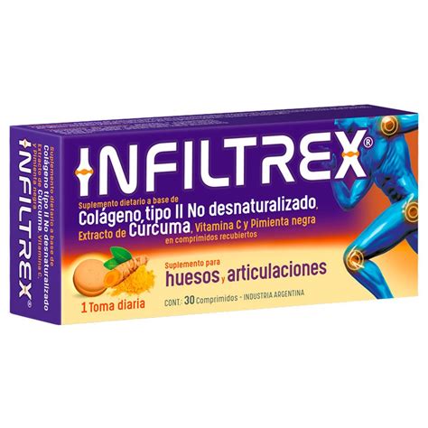 Infiltrex Colágeno Suplemento Para Huesos Y Articulaciones X 30