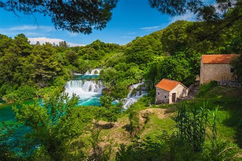 Krka National Park With Waterfalls In The Forest Dalmatia Croatia