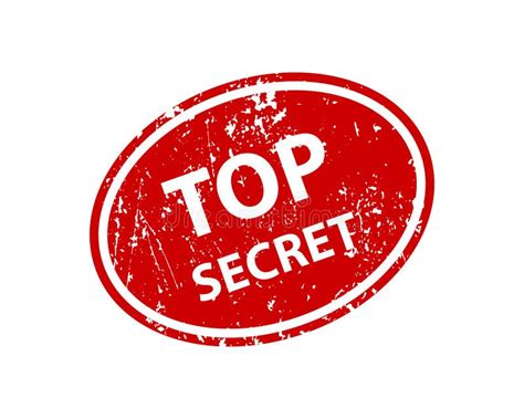 Top Secret Sign Sticker Stamp Vector Texture Stock Vector
