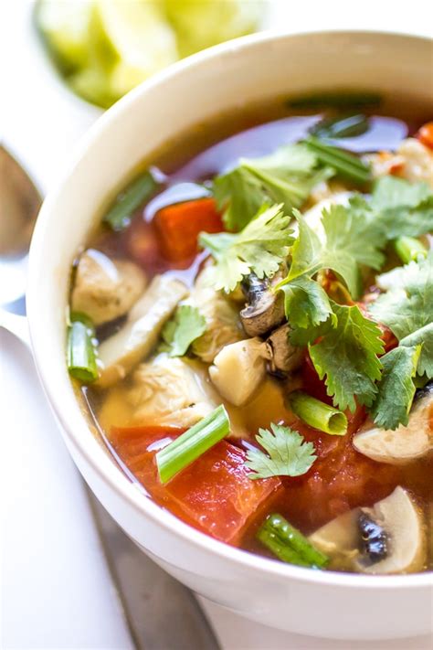 Spicy Thai Chicken Soup Recipe The Wanderlust Kitchen