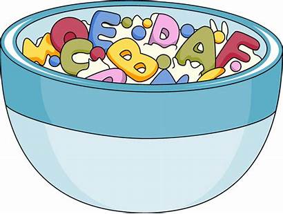 Cereal Bowl Breakfast Clip Clipart Alphabet Soup
