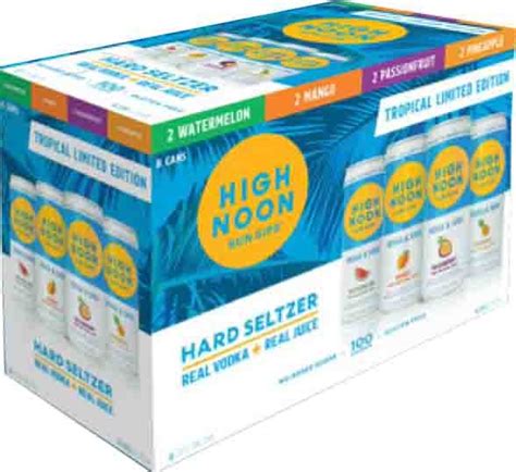 High Noon Sun Sips Hard Seltzer Tropical Variety Pack Sals Beverage