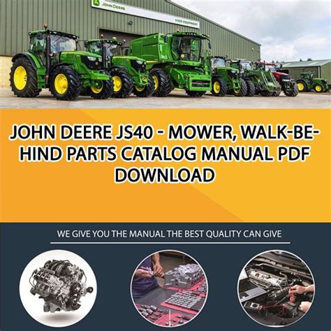 John Deere Js40 Mower Walk Behind Parts Catalog Manual Pdf Download