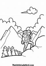 Coloring Climbing Rock Mountain Climber Printable Getcolorings Rare Getdrawings sketch template