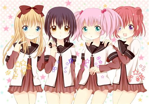Anime Four Girls Friendship Wallpaper Anime Cute Friends Wallpapers