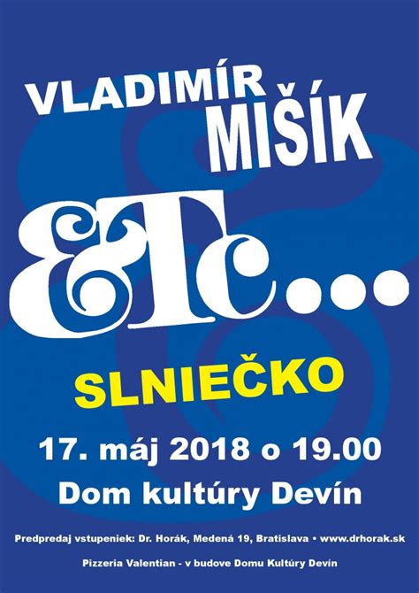 Března 1947 praha) je český hudebník, zpěvák, kytarista, zakládající člen skupin the matadors, blue effect, a zakladatel rockové skupiny etc… obsah 1 život Vladimír Mišík & Etc... / Slniečko | CITYLIFE