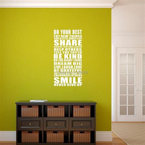 Do Your Best Try New Things Inspiring Quotes Vinyl Wall Decor Sticker For Living Room Or Office