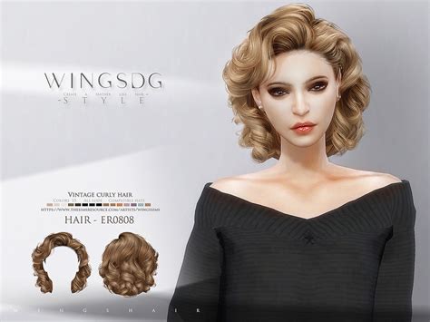 The Sims Resource Vintage Curly Hair Er0808