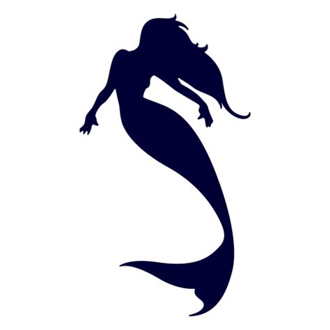 Mermaid Silhouette Clip Art Pequena Sereia Png Download 512512