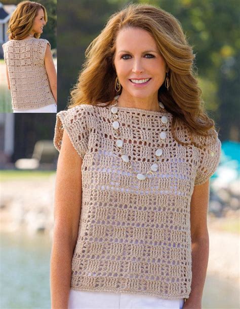 Crochet Pattern Womens Toptunic Perfect For Summer Etsy Patrones De Top De Ganchillo Tops