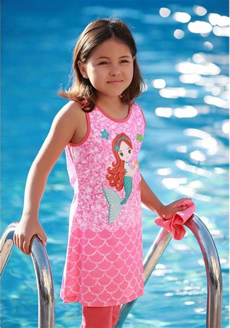 Pink Siren Child Swimwear In 2020 Kids Swimwear Kids Modest Modest