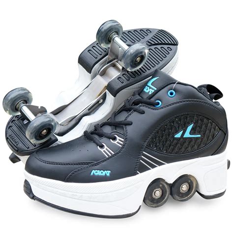 Buy 2014 Men Double Roller Skates Four Wheels Roller