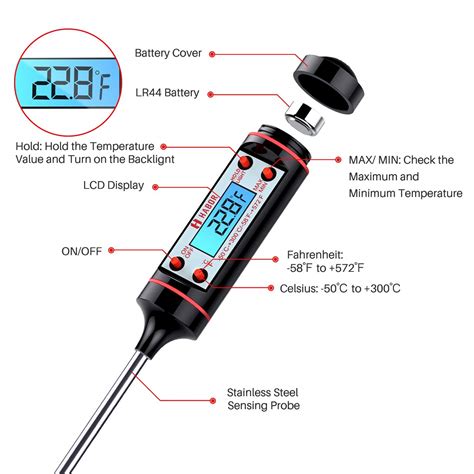 Habor Kitchen Cooking Digital Multi Functional Thermometer With