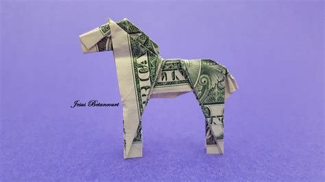 Dollar Origami Przewalskis Horse Money Origami Dollar Origami