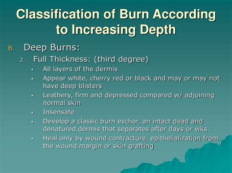 Classifications Of Burns